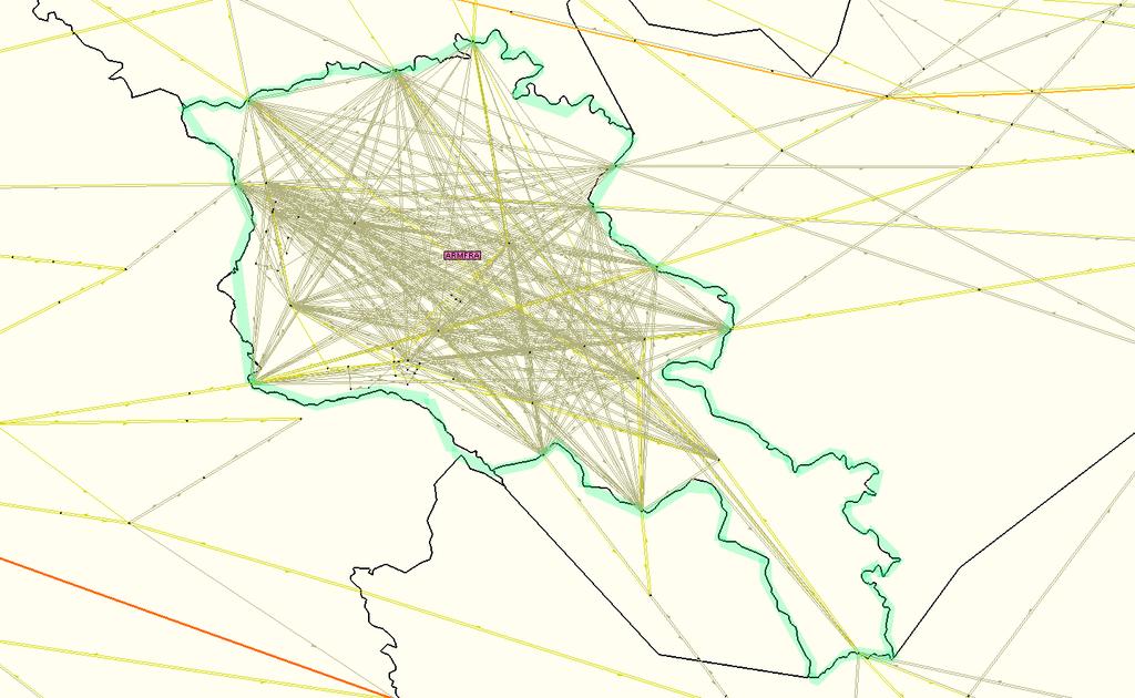 Possible ARMFRA FREE ROUTE AIRSPACE DESIGN ALL POSSIBLE CONNECTIONS DISPLAYED ARMFRA (I) ADANO ARMFRA (I) ADILA ARMFRA (I) ASMIK ARMFRA (I) DEKIT ARMFRA (EX) ELSIV ARMFRA (I) GOGOL ARMFRA (I) GOSIS