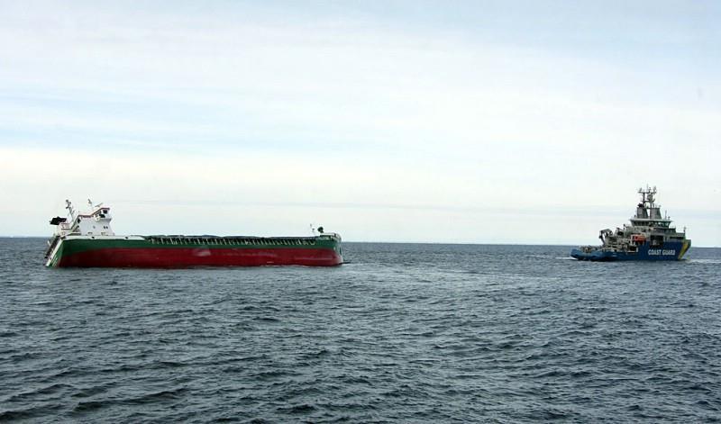Emergency towing operations On 15 February 2012 the cargo (timber) ship Phantom experienced a movement of the cargo on deck and listed about 40 degrees.
