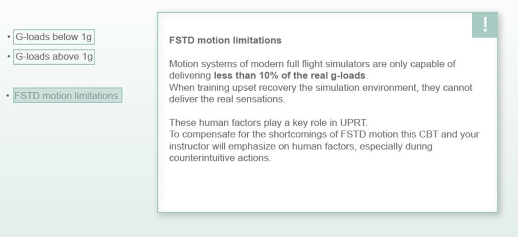 FSTD Limitations