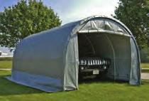 Small Storage Shelter Peak Roof The 7 x 12 Storage Shelter is an ideal size for discreet storage of garden machinery, outdoor equipment, logs and vehicles as a movable carport.