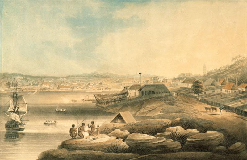 'A view of Sydney Cove, NSW 1804' Edward Dayes Reproduced courtesy of Mitchell Library State Library of NSW Jonathon Jones Oysters and Teacups For his Biennale work it s the Aboriginal