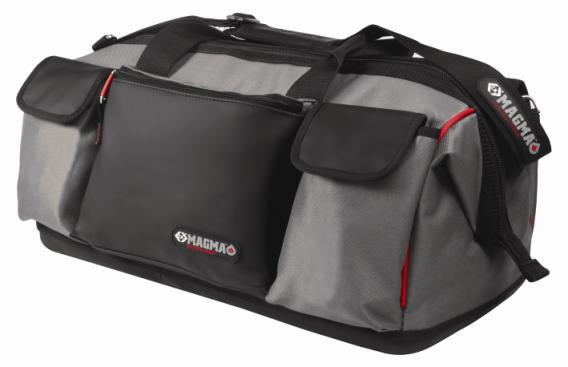 Long handles so can be carried open. Internal storage area with 12 additional pockets & holders.