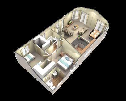 There is a choice of bedroom configurations offering 2 or 3 rooms, the master with en-suite