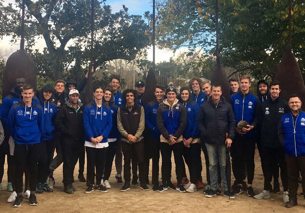 MAKING THE JOURNEY FOR RECONCILIATION In partnership with the Koori Heritage Trust, players and staff were educated about Melbourne s Aboriginal and early settlement history along the River of Mists