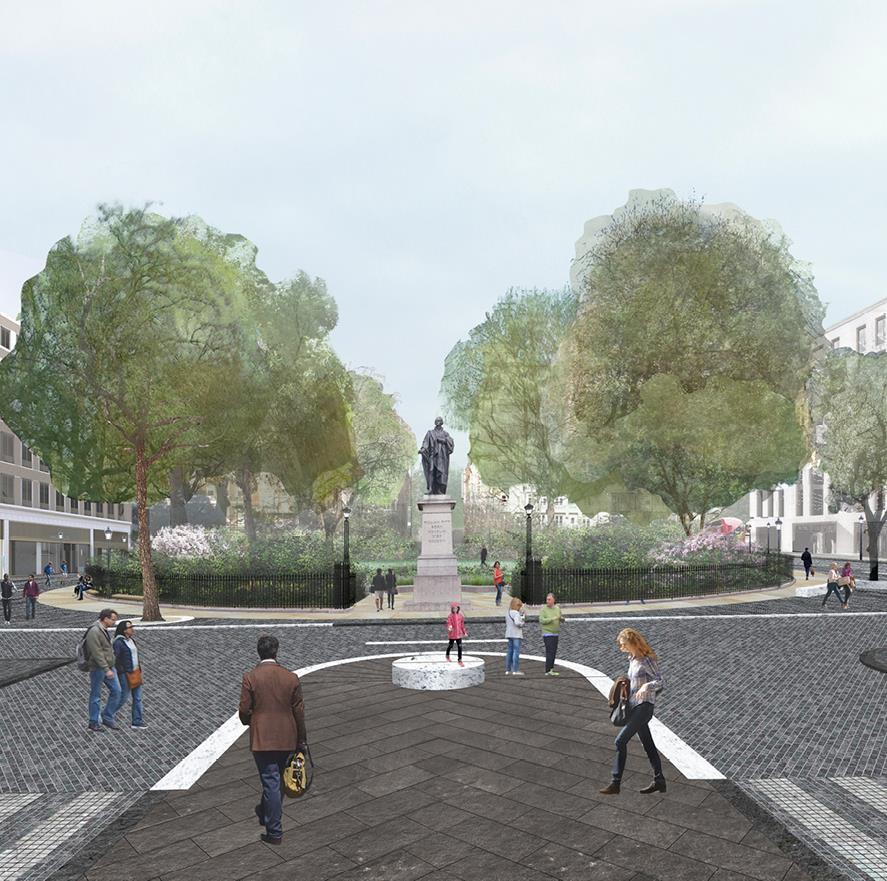 HANOVER SQUARE Prioritise securing of final funding to restore the square and gardens Rationalise traffic