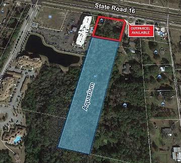 Available Land Space Profile 1 of 1 Summary () Site Access: From SR 16 Visibility: Excellent Frontage: 150' on SR 16 Utilities St. Augustine Aquarium Outparcel 2045 State Road 16 St.
