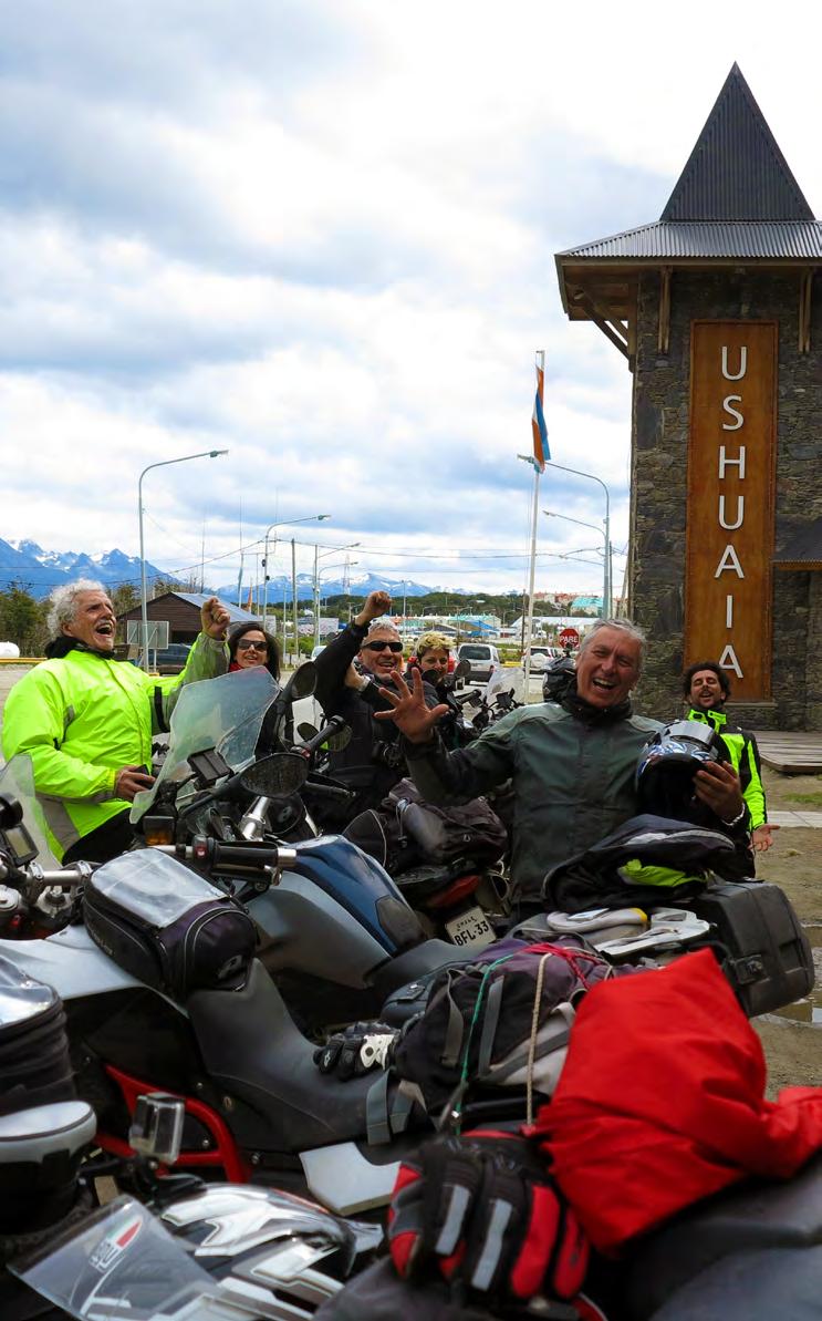 3 8 from to km C. SOMBRERO USHUAIA 475 We shall cross the heart of Tierra del Fuego in front of the Atlantic Ocean.