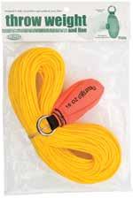150' 1/8" polyethylene line. Lightweight line is great for positioning heavier ropes. Throw weights are available in red, blaze orange or neon green. Please specify throw weight color when ordering.