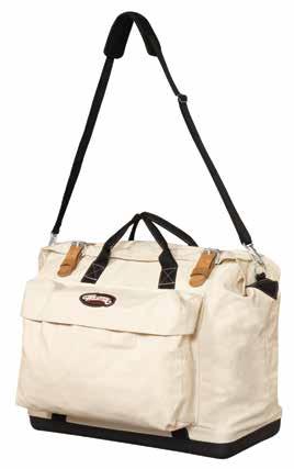 Padded shoulder straps offer comfortable hands-free carrying and are angled for a better fit.