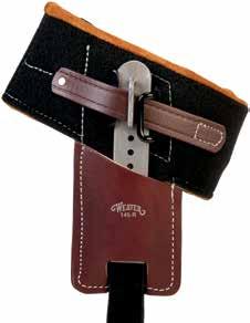 Constructed from durable burgundy latigo leather with a 3/4" thick black felt lining for added comfort