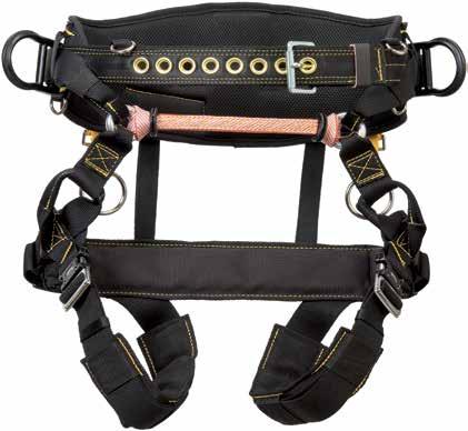 POSITIONING SADDLES WLC-730 Saddle With a sewn webbing suspension bridge for easier wear inspections and a comfortable batten seat, this high-end saddle offers all the features hard-working arborists