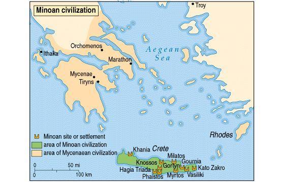 The Metal Age: It was divided in: The Bronze Age: 1. Cretan or Minoan civilization (3000-1450 B.C.): - The center was the island of Crete.
