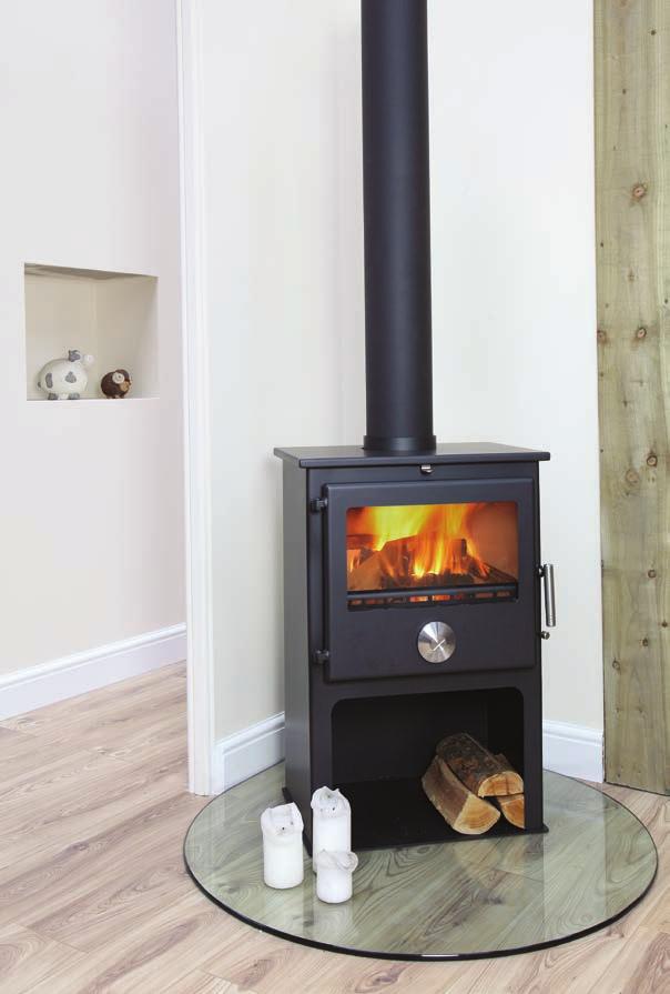 Mendip 5 & 8 Logstore The Mendip 5 and 8 logstore models have the same tough and reliable fire chamber as the standard height Mendips, but with their extra height the fire is closer to eye level when