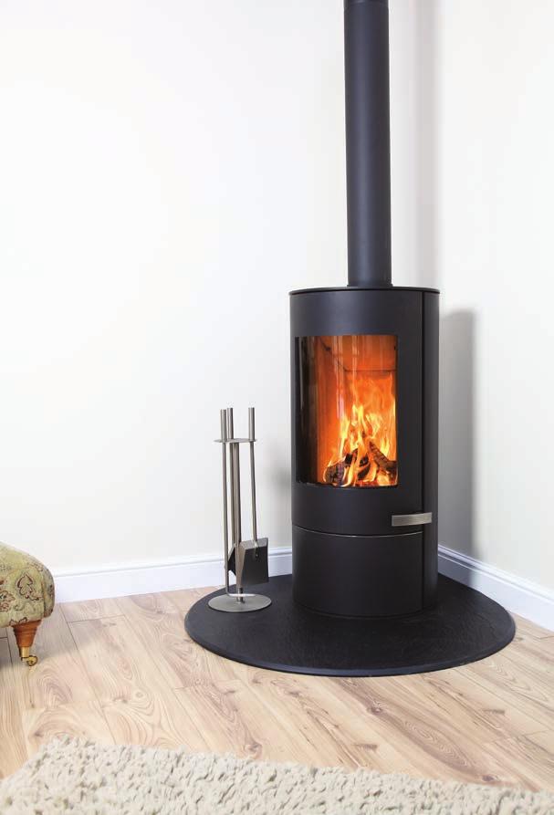 Somerton II Somerton II is an elegantly proportioned cylindrical convection stove. The smooth fitted rounded door has a stainless steel curved handle and is topped off with an 8mm top plate.