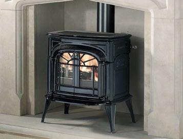As this primary combustion air enters the firebox above the glass door, it effectively washes the glass, thus maintaining a cleaner view of the fire.