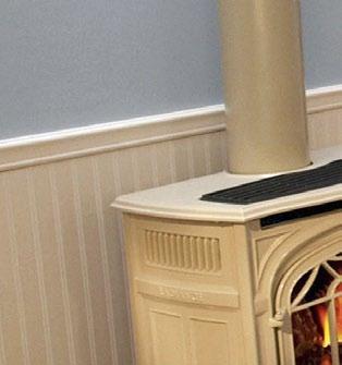 Thermometer Encore FlexBurn FlexBurn wood stove Standard Features: Vermont Castings FlexBurn system High efficiency more heat from less wood Automatic thermostat for steady heat Innovative swing-out