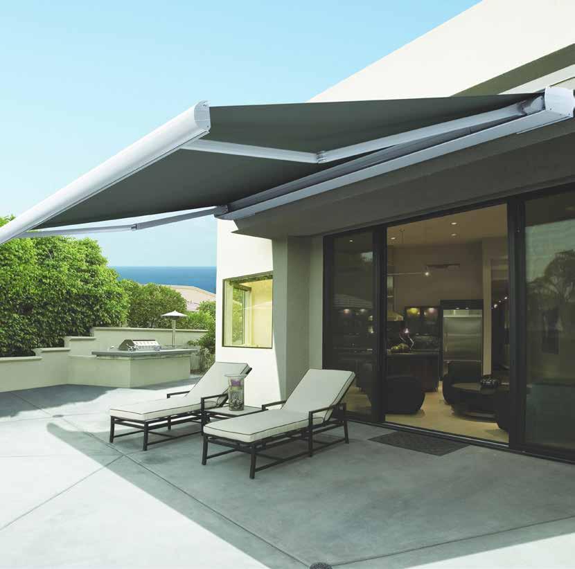 Folding Arm Awnings Full Cassette Designed in a simple, non obtrusive rectangular design, this awning will complement the look of any style of architecture.
