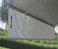 The front rail provides excellent drainage for water run off from either side of the awning, to keep the area beneath dry.