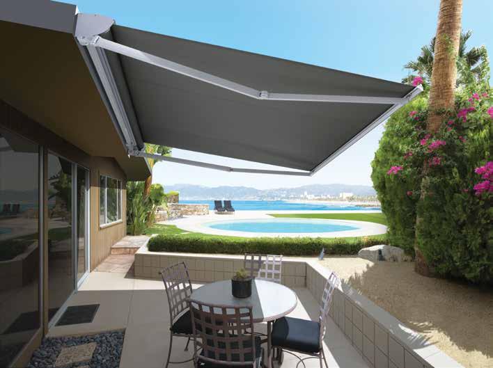Folding Arm Awnings styling Each model has its own unique design characteristics that give home owners a variety of aesthetical options to suit the design of their home.