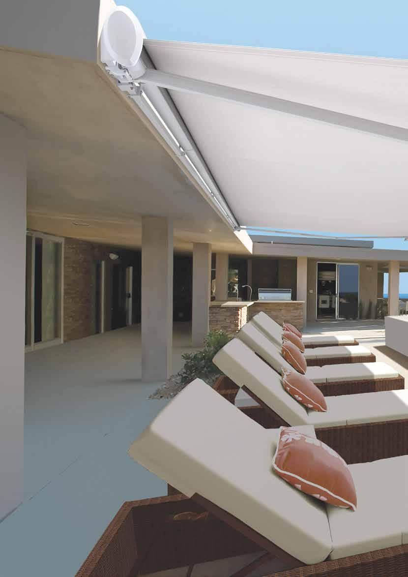 Folding Arm Awnings Semi Cassette Designed in a beautiful and distinctive ergonomic oval shape, the Garda Folding Arm Awning is made from