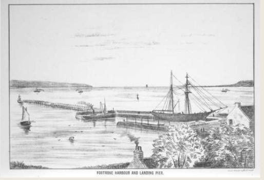 This illustration of Fortrose harbour and pier is taken from Angus J Beaton's 'Illustrated Guide to Fortrose and Vicinity, with an appendix on the Antiquities of