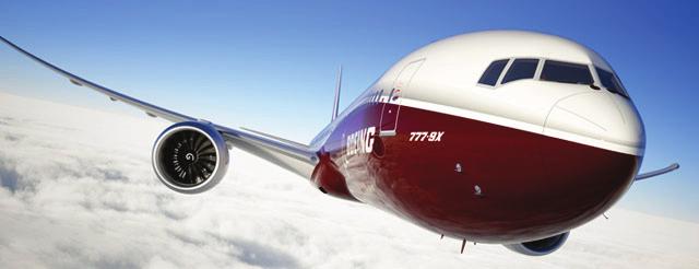 GE9X (2020-present) Boeing launched the 777X at the Dubai air show in 2013, backed by commitments for over 300 aircraft from four customers.