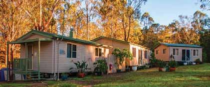 options. Ironbark Village The Ironbark Village facility has 12 small cabins for up to 24 people.