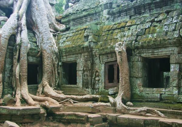 of temples and is constructed from elaborately carved red sandstone. We then join the support efforts for the Cambodian reforestation and plant a tree in Preah Dak Village.