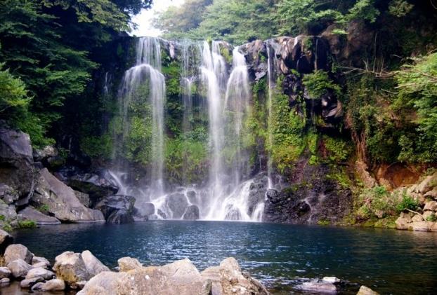 Cheonjiyeon Waterfalls Cheonjiyeon Falls are also named The Pond of God, as according to a legend seven fairies serving the King of Heaven came down to the pond on stairs of clouds and bathed in its