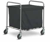 polyester bag > Sophisticated steel design with sturdy grate as support surface 100 Cover with hookand-loop fastener SW 240 Handcart