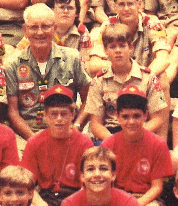 The following image is from a 1990 Camp Naish Boy Scout session photograph.