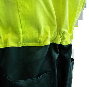 waistcoat - reducing loose fabric, reducing risk.
