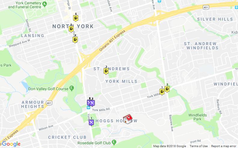 Restaurants Shopping Centres 1. Miller Tavern 3885 Yonge Street, Toronto Dist.: 0.84 km 2. Mr Souvlaki 20 York Mills Road, North York Dist.: 0.91 km 3.