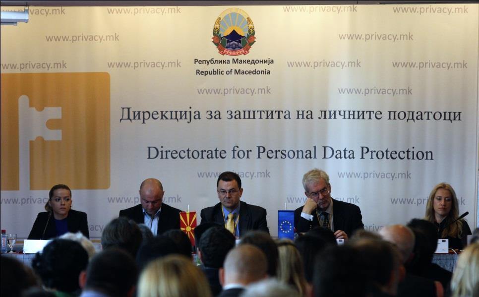 Скопје, 30 мај 2012, Меѓународна конференција "Модернизација на легислативата за заштита на личните податоци во Европа" Конференцијата беше место на кое се дискутираше за измените и модернизацијата