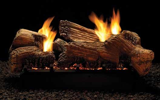 Slope Glaze Vista Burner and Stone River Log Set Just like a real wood fire, the Stone