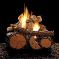 The Rock Creek set features richly detailed and hand-painted refractory logs and lots