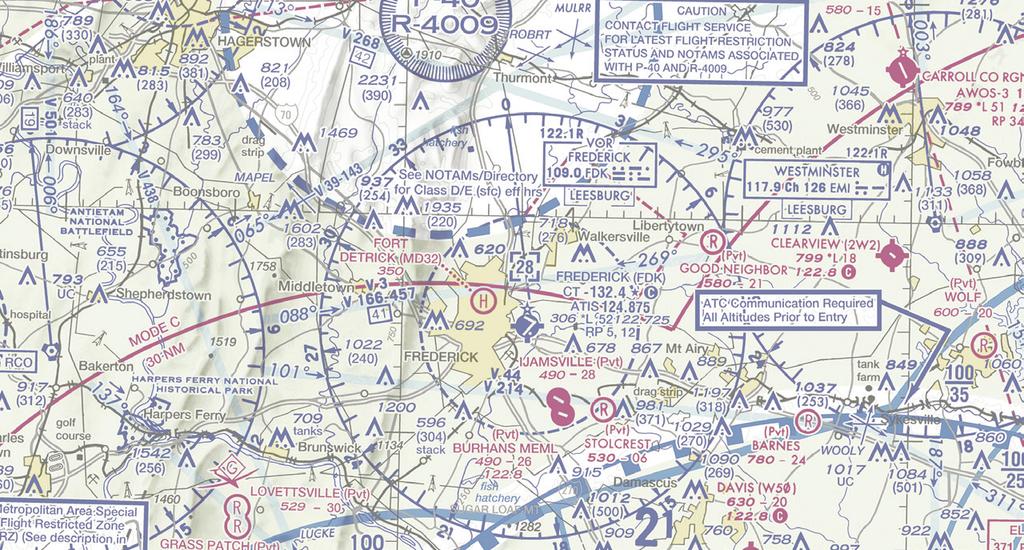 84 THEN PROCEED ON COURSE CAUTION CLASS B AIRSPACE/ WASHINGTON DC SFRA VFR DEPARTURES RUNWAY 23 IN USE CAUTION P-40 EXPANDED WESTMINSTER VOR (EMI) 117.