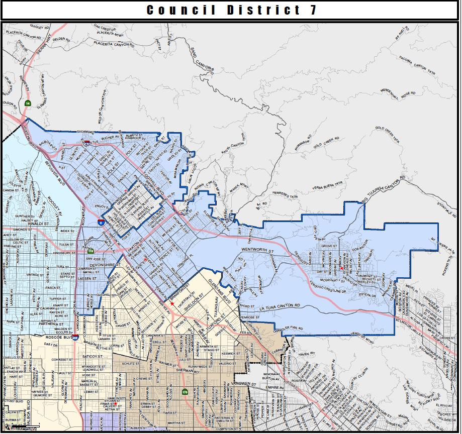 LA City Council District 7 (Currently Vacant) Pacoima Lake View