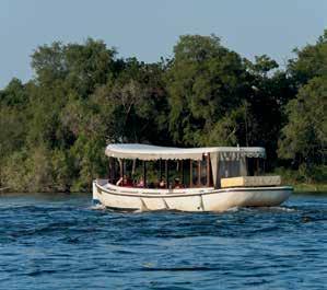 LIVINGSTONE ISLAND HIGH TEA RA-IKANE SUNSET CRUISE LUNAR RAINBOW TOUR Livingstone Island is located in the middle of the Zambezi River, touching the lip of the Victoria Falls where it thunders down a