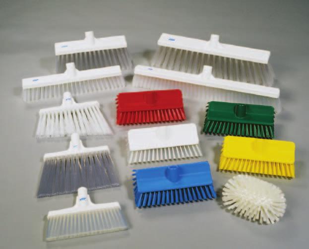 16 Floor Brooms and Tank Brushes Different brooms for different jobs.