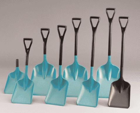 4 Two-Piece Safety Shovels These non-sparking safety shovels are versatile, lightweight and will not rust or corrode.