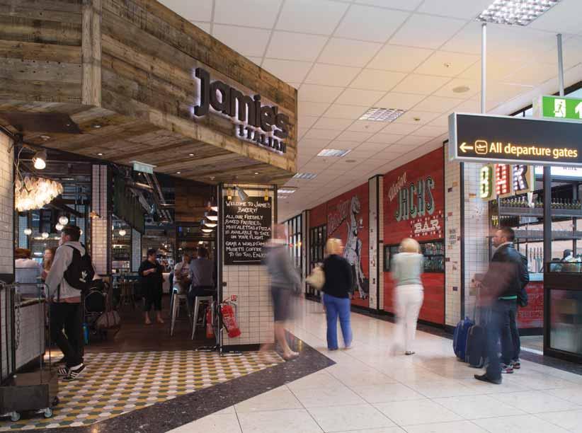 THE REPORT ON LOCATION Jamie s Italian is one of many successful high street concepts transplanted into Gatwick s revamped offer in the North Terminal s airside Departures area today compared with