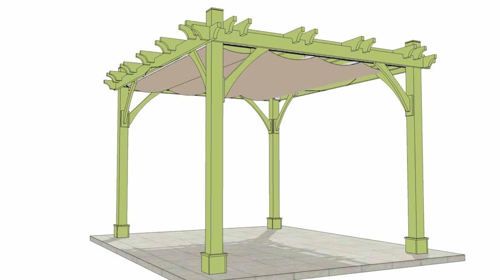 Assembly Manual OLM Retractable Canopy for 10X12 Breeze Pergola by Outdoor Living Today Revision 13 October 3rd /2017 Care and Maintenance - Canopy should be removed in winter to reduce the chance of