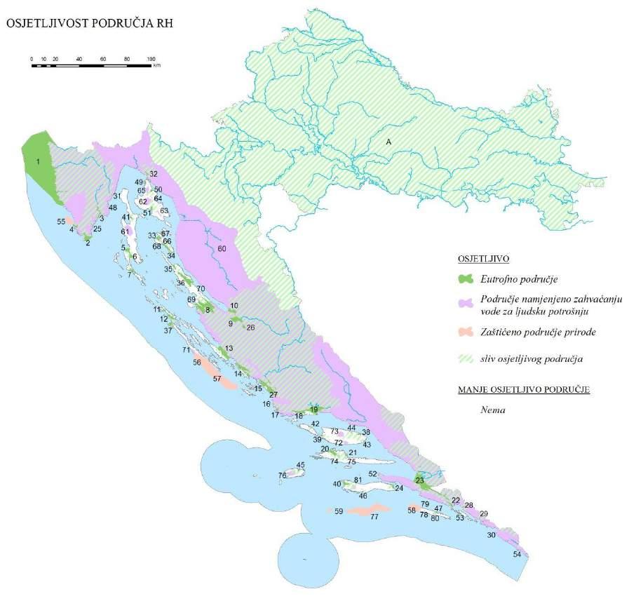 Vodna tijela površinskih voda Za potrebe izrade Elaborata zaštite okoliša sustava javne odvodnje i zaštite voda Istarske županije 1B faza Hrvatske vode dostavile su Pregled stanja vodnih tijela na