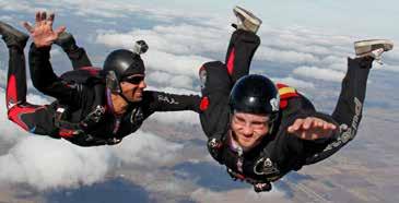 United States Parachute Association (USPA) instructors who have been skydiving for almost 30 years (some of whom have more than 10,000 skydives)