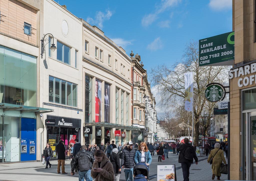 Investment Summary Cardiff is the principal retail and commercial centre for South Wales The city is ranked in the top 6 for retail centres for the UK The property is located on 100% prime Queen