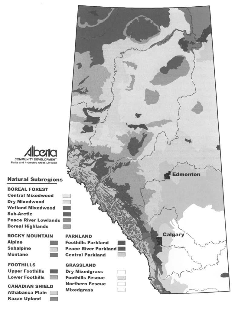 28 Figure 3: Natural Subregions map of Alberta.