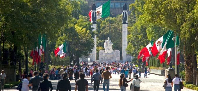 City contains many beautiful parks. Chapultepec (chah-pool-te-pek) Park is the largest. It contains a zoo, gardens, fountains, museums, lakes, and forests.