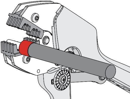 FERRULE CONNECTOR Figure 1 3. Partially close the tool to hold the ferrule connector in place. Verify that the wire is properly inserted into the connector. See Figure 3. 4.