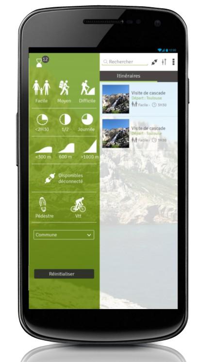 Ecrins Trekking APP > Mobile APP - Select hikes with the search component (level,...) or the dynamic map - Embark detailed pics and maps by downloading them one by one.